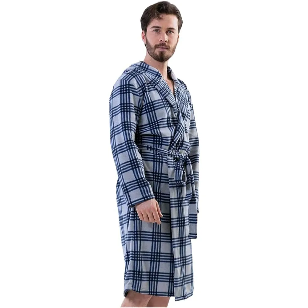 Checkered Fleece Robe 1 S-16