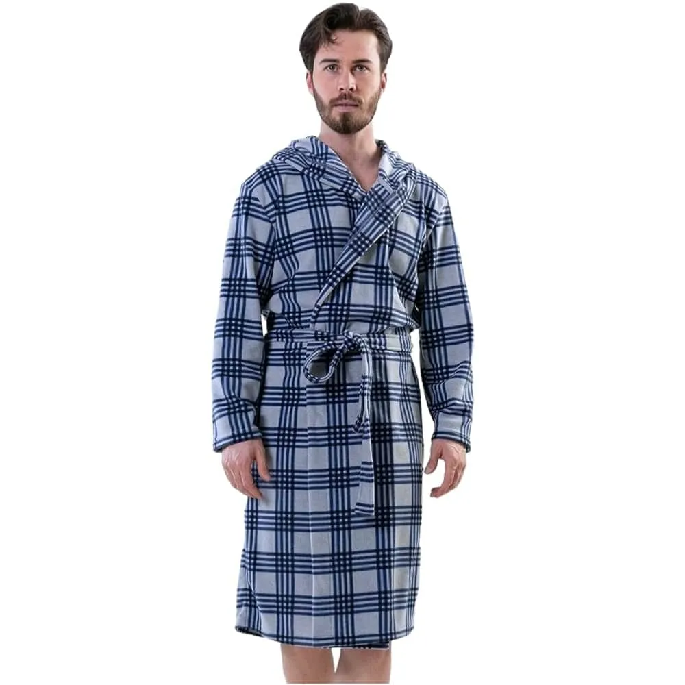 Checkered Fleece Robe 1 S-16