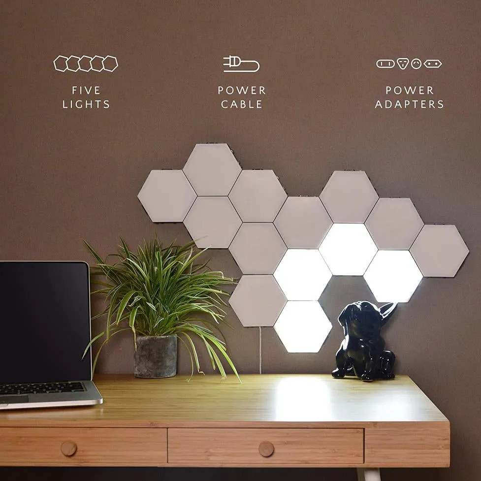 Color Quantum lamp led Hexagonal lamps modular touch sensitive lighting night light magnetic hexagons creative decoration wall lampara
