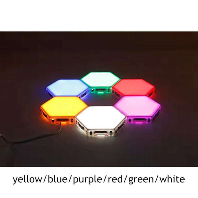 Color Quantum lamp led Hexagonal lamps modular touch sensitive lighting night light magnetic hexagons creative decoration wall lampara