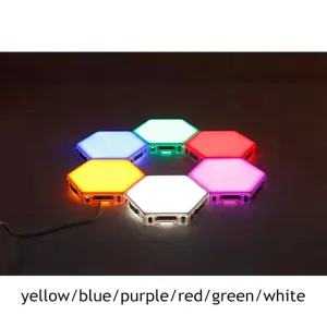 Color Quantum lamp led Hexagonal lamps modular touch sensitive lighting night light magnetic hexagons creative decoration wall lampara