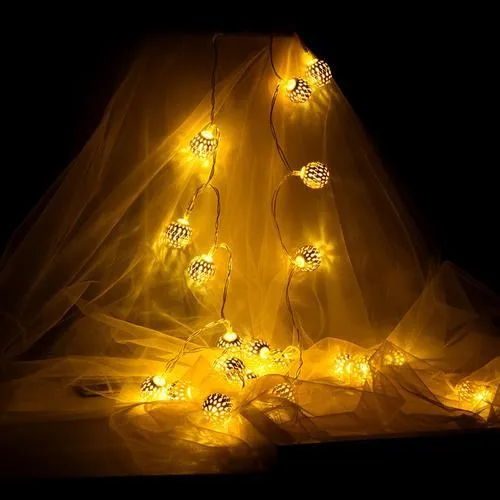 Creative Golden Light With Round Ball LED Lights