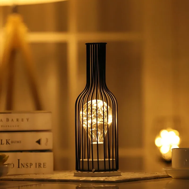 Creative Iron night light LED Lantern Lamp