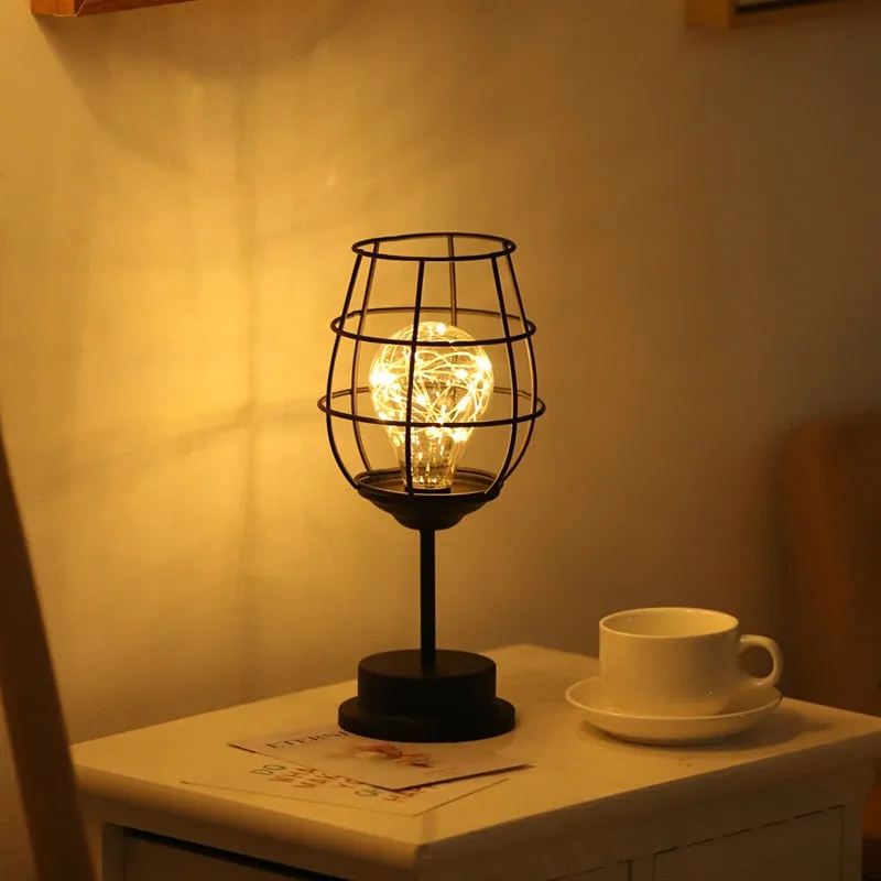 Creative Iron night light LED Lantern Lamp