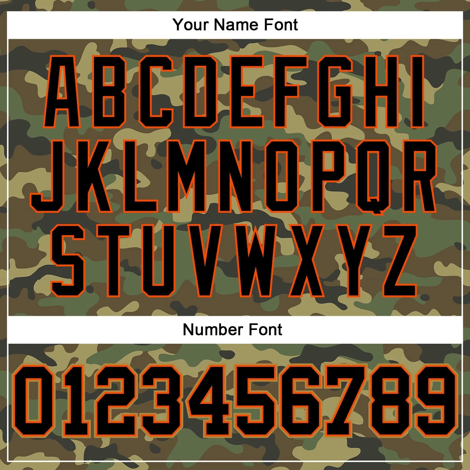 Custom Camo Black-Orange Authentic Salute To Service Baseball Jersey