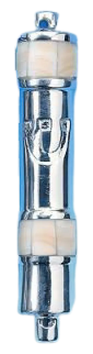 (D) Judaica Silver Metal Mezuzah with Hand Inlaid White Mother of Pearl 4 inch