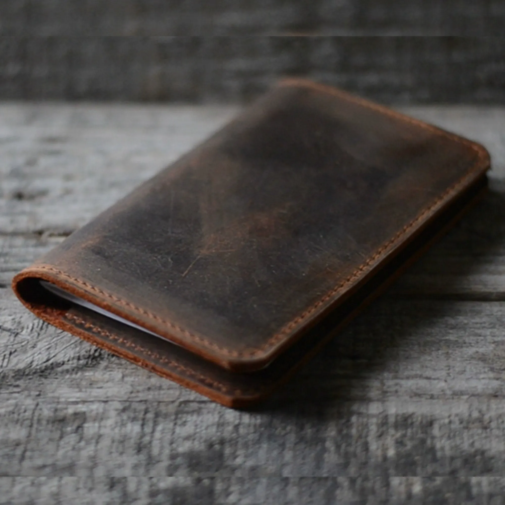 Distressed Genuine Leather Travel Journal Field Notes Cover Notebooks for 3.5 x 5.5 Notebook Moleskine Cahie Vintage Refillable Notepad