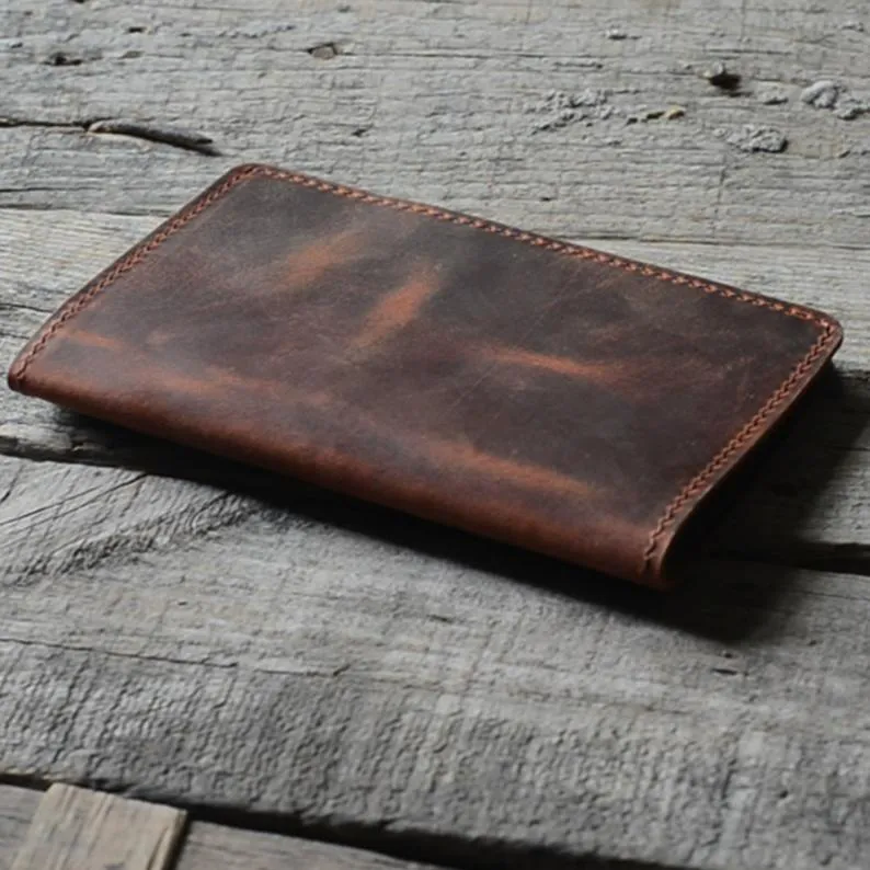Distressed Genuine Leather Travel Journal Field Notes Cover Notebooks for 3.5 x 5.5 Notebook Moleskine Cahie Vintage Refillable Notepad