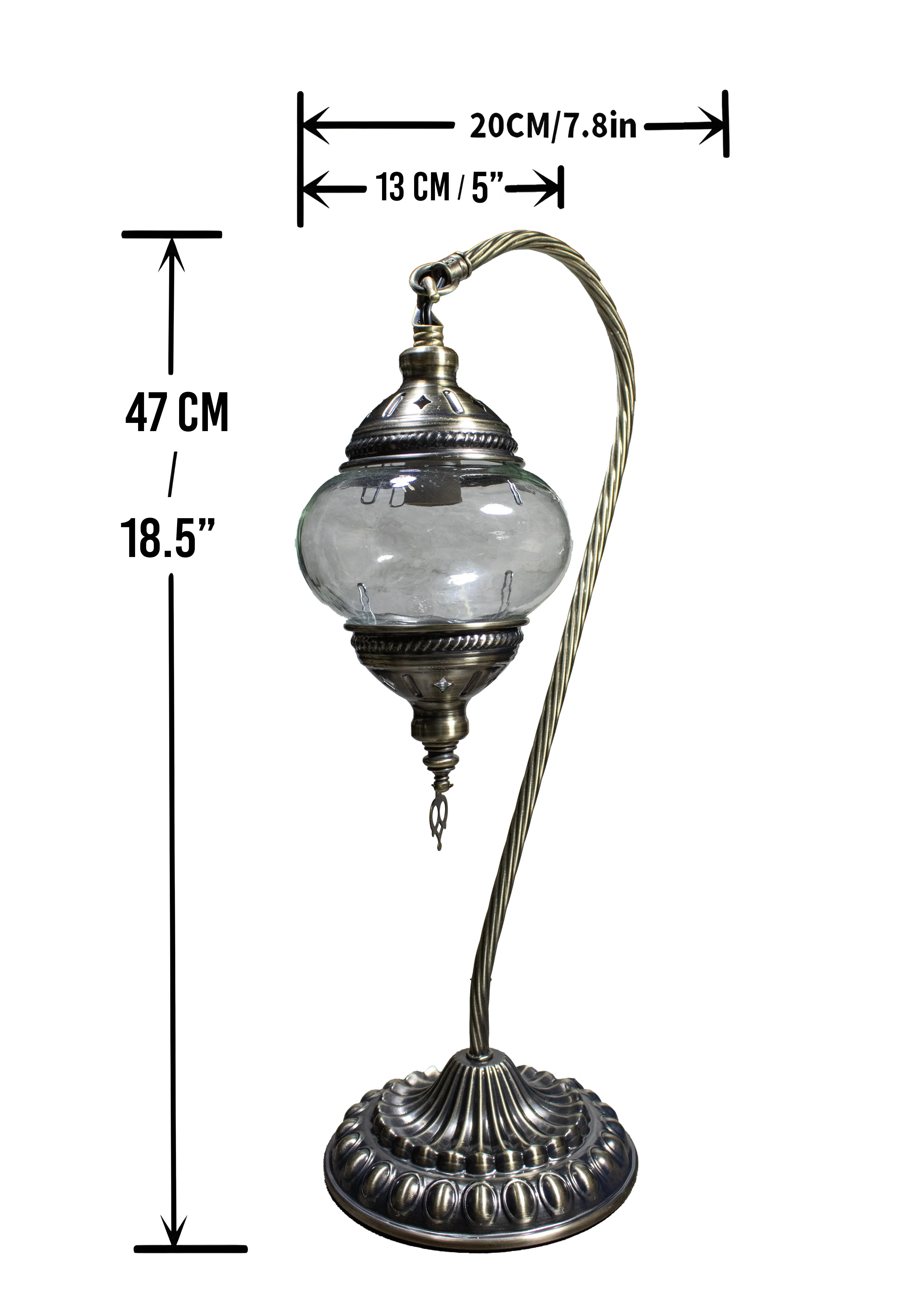 DIY Turkish Mosaic Swan Neck Table Lamp Home Kit