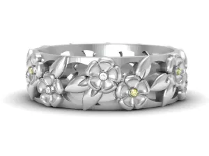 Double Blossom Diamond Band