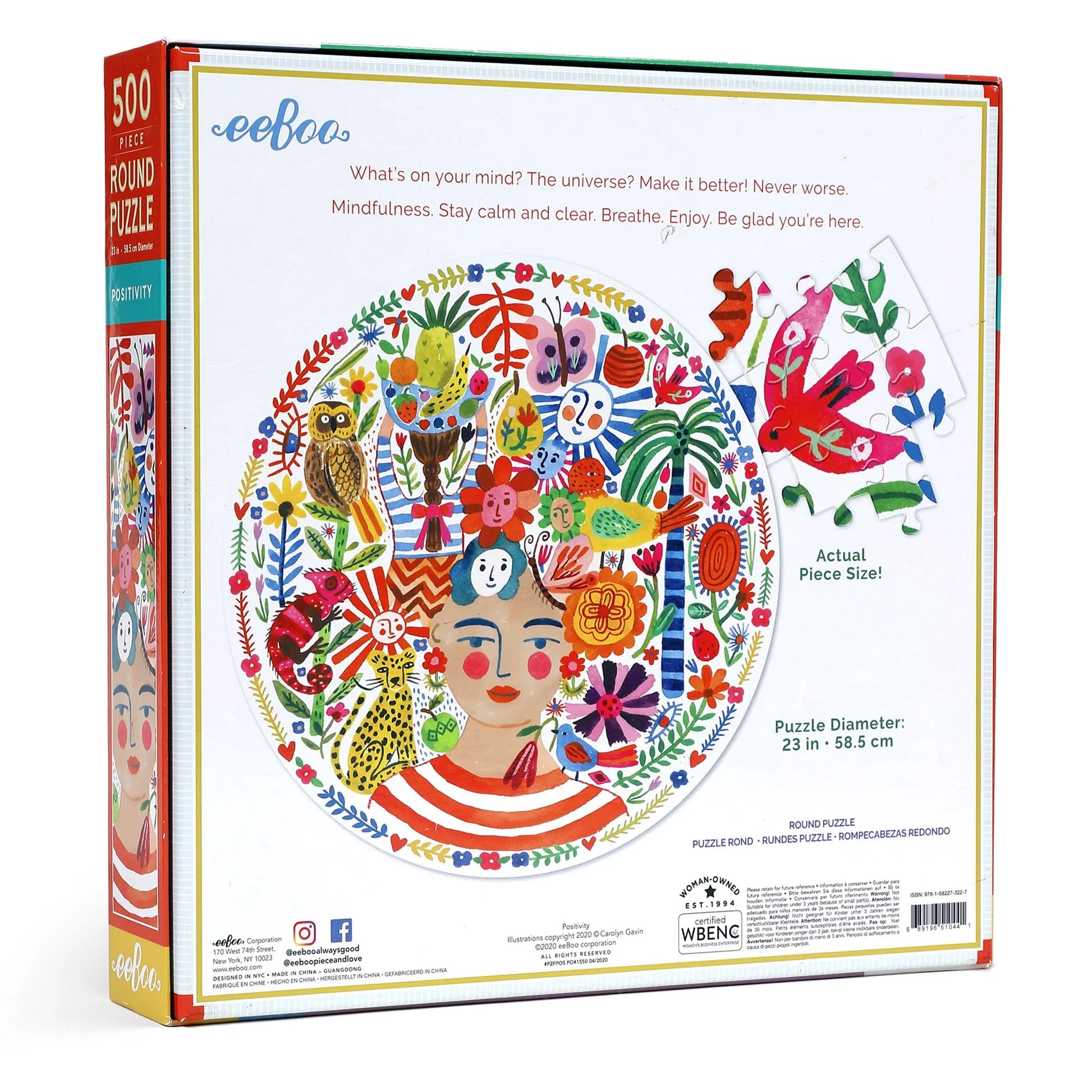 eeBoo Positivity Round 500pc
