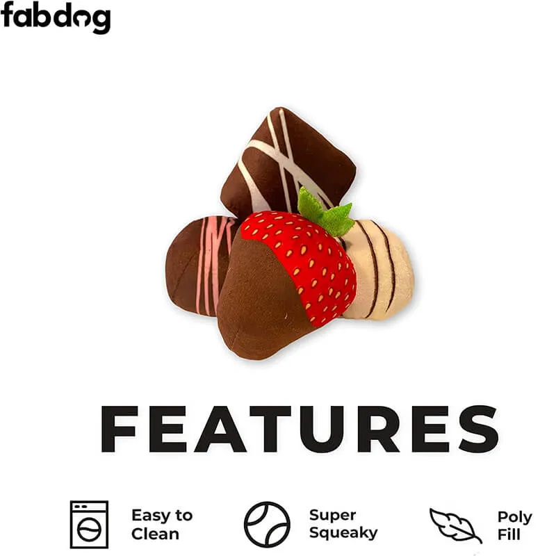 FabDog Dogiva Chocolates Box - Squeaky Crunchy Dog Toys