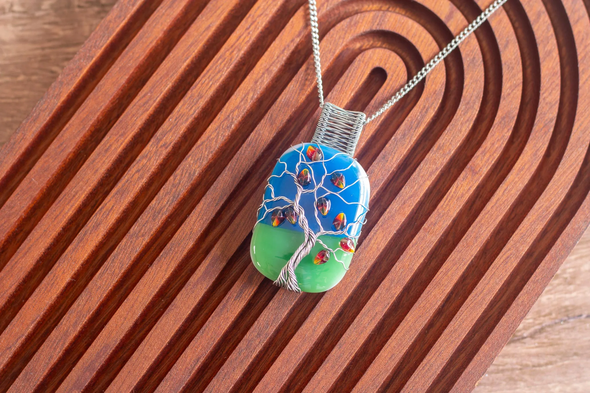Fall Afternoon Sterling Silver Tree of Life Pendant