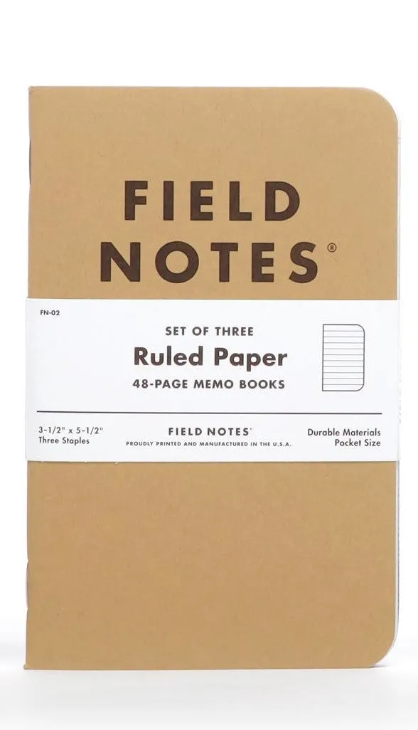 Field Notes: Original Kraft 3-Pack (Varieties offered)