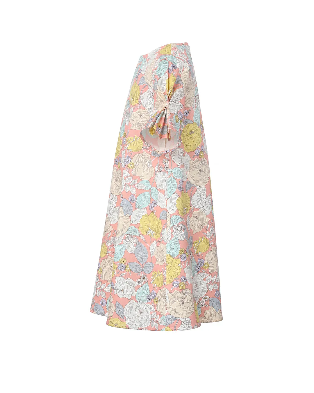 Flora dress (pink with Rococo floral pattern)