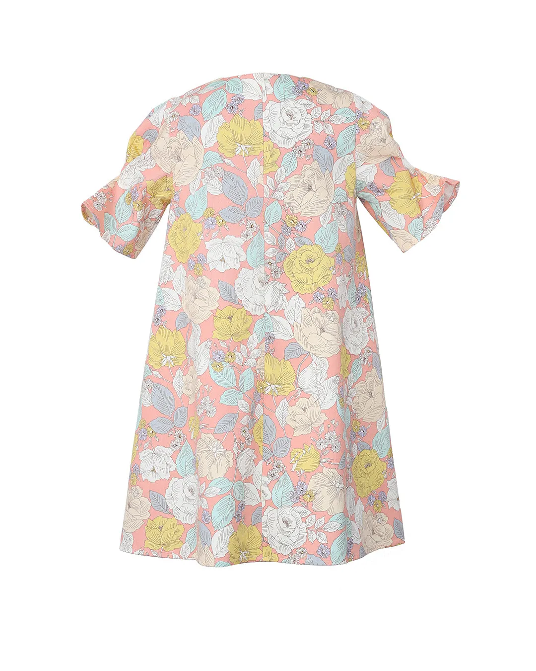 Flora dress (pink with Rococo floral pattern)