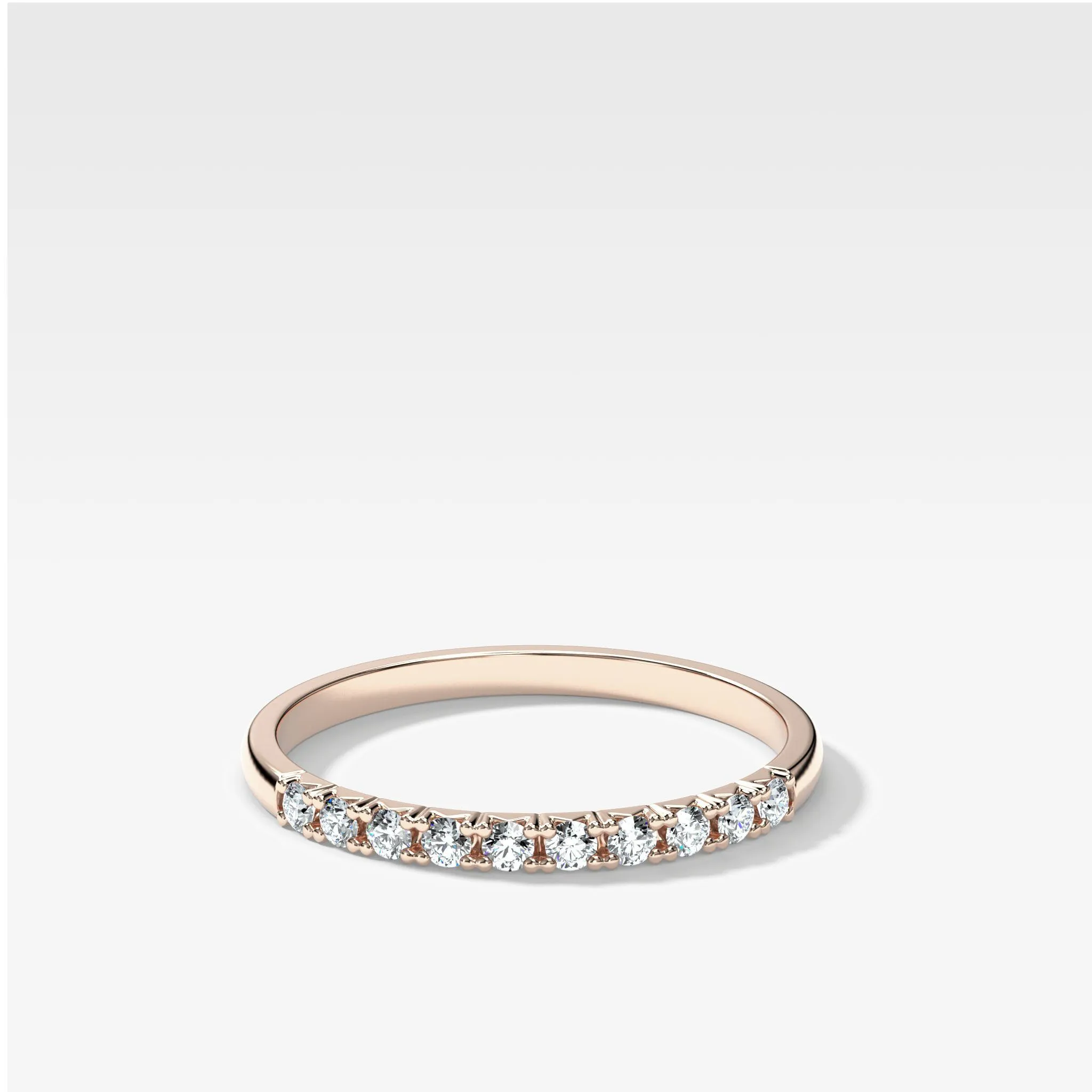 French Pavé Wedding Band
