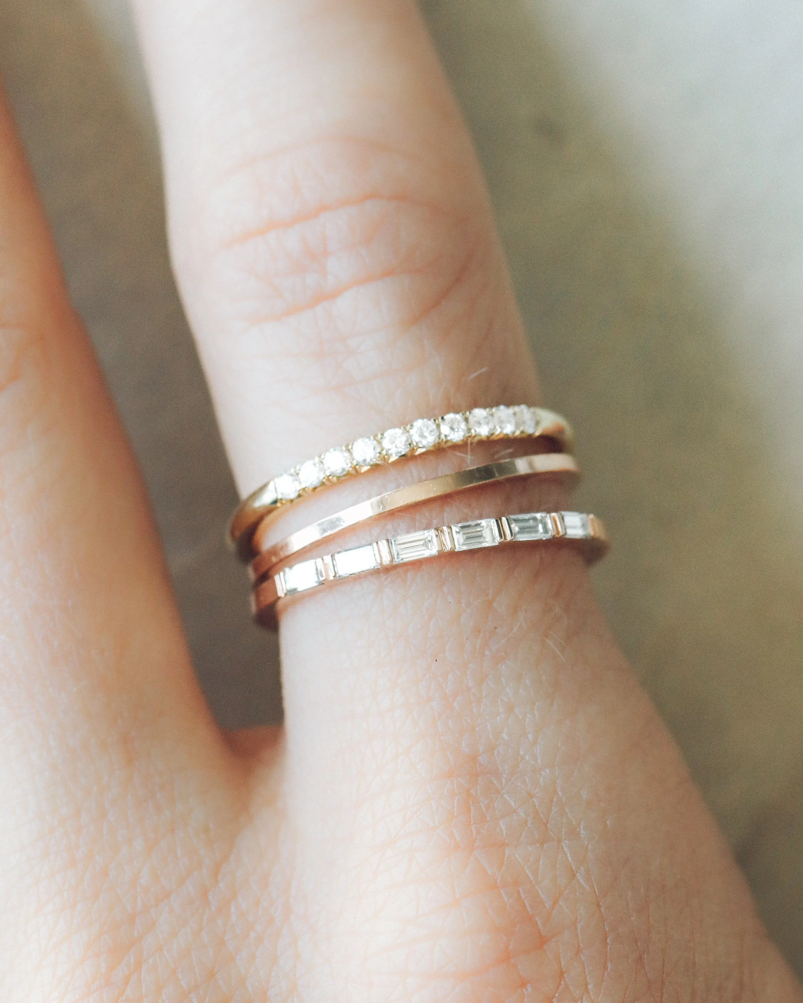 French Pavé Wedding Band