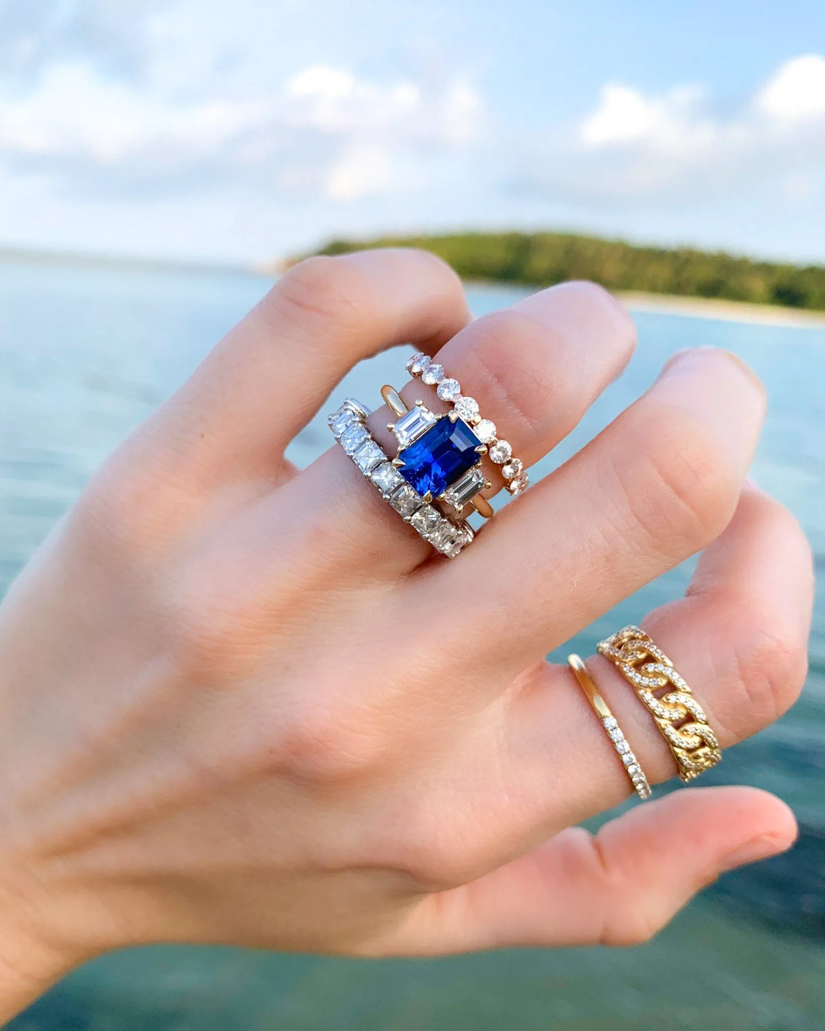 French Pavé Wedding Band