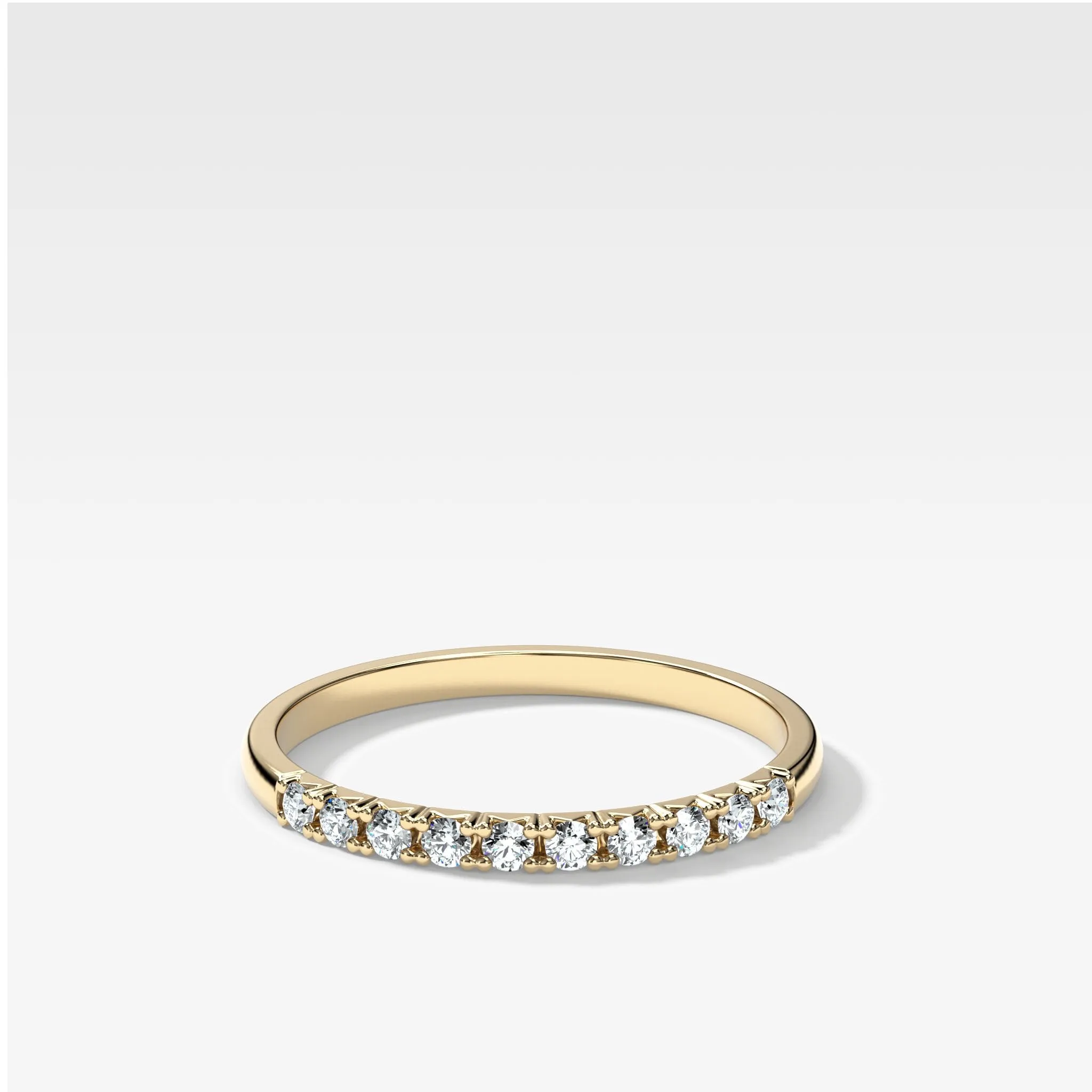 French Pavé Wedding Band