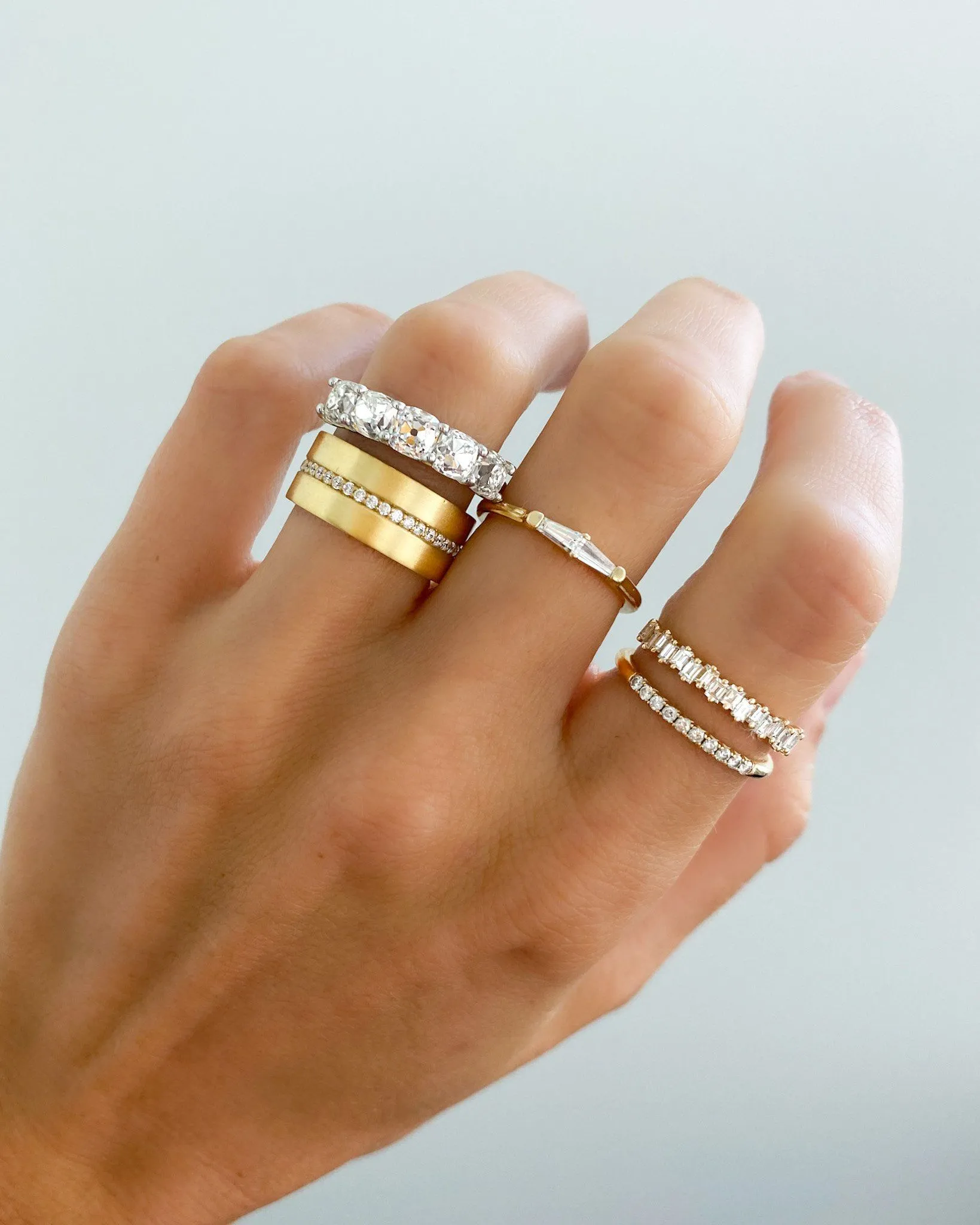 French Pavé Wedding Band
