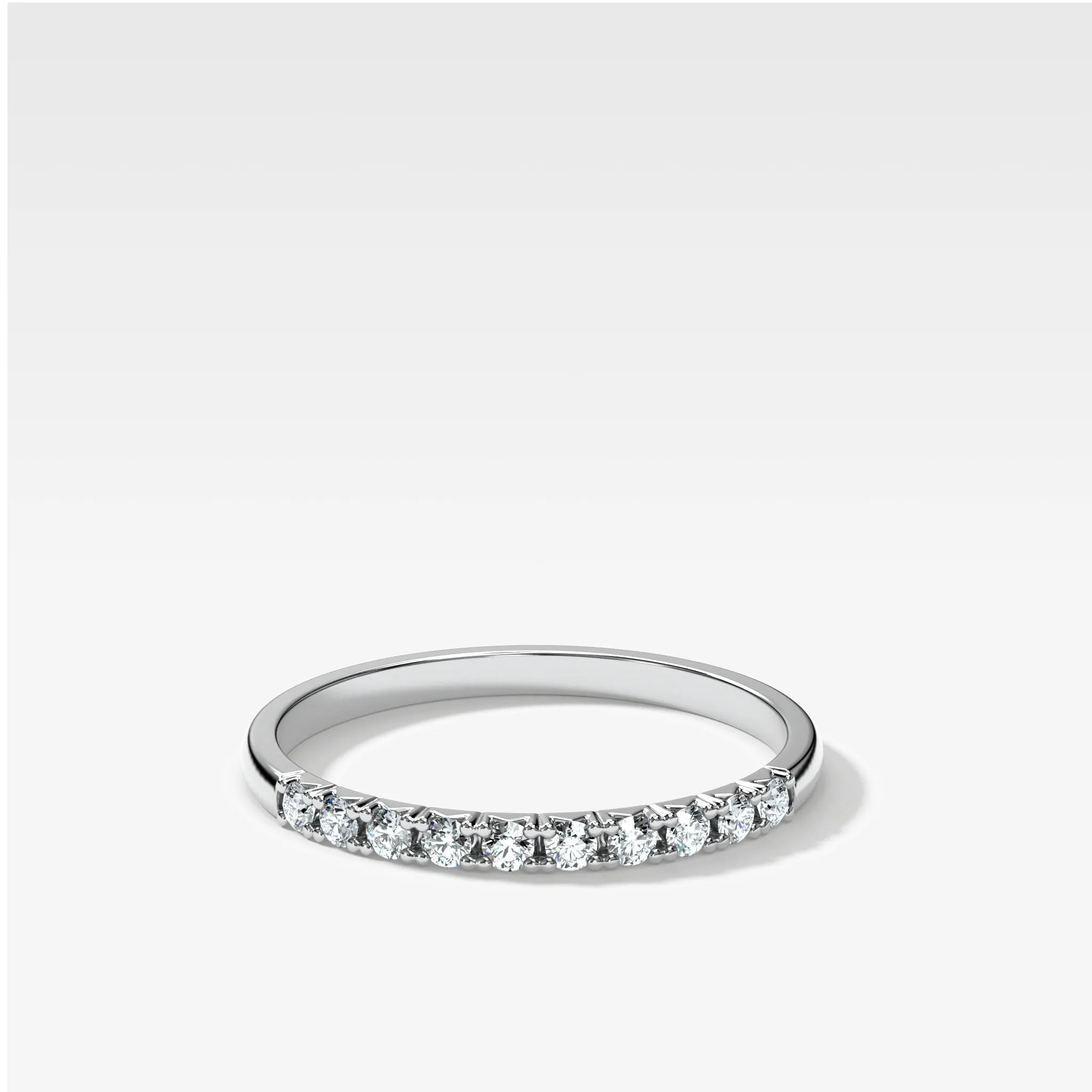 French Pavé Wedding Band