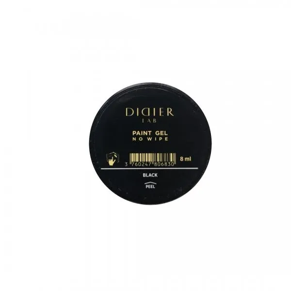 Gel per nail art, no wipe, nero, Didier lab, 8ml