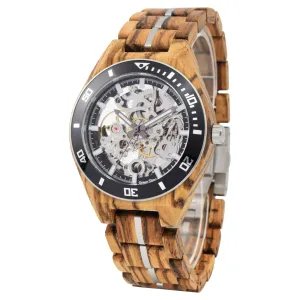 Green Time Automatic 43mm Watch Automatic Steel Wood Zw183c