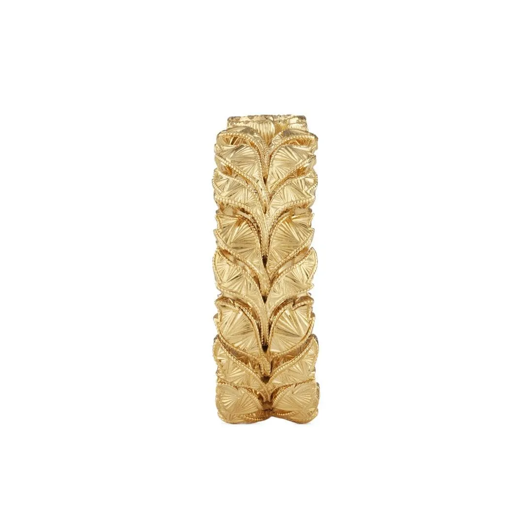 Gucci Flora 18k Yellow Gold Ring with Double G Size 6.5