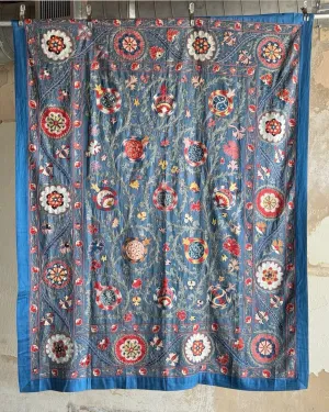 Hand Stitched All Silk Suzani (CSSU081924| 64 x 80")