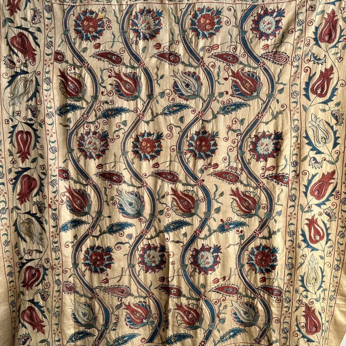 Hand Stitched All Silk Suzani (CSSU241422| 61 3/4 x 72")