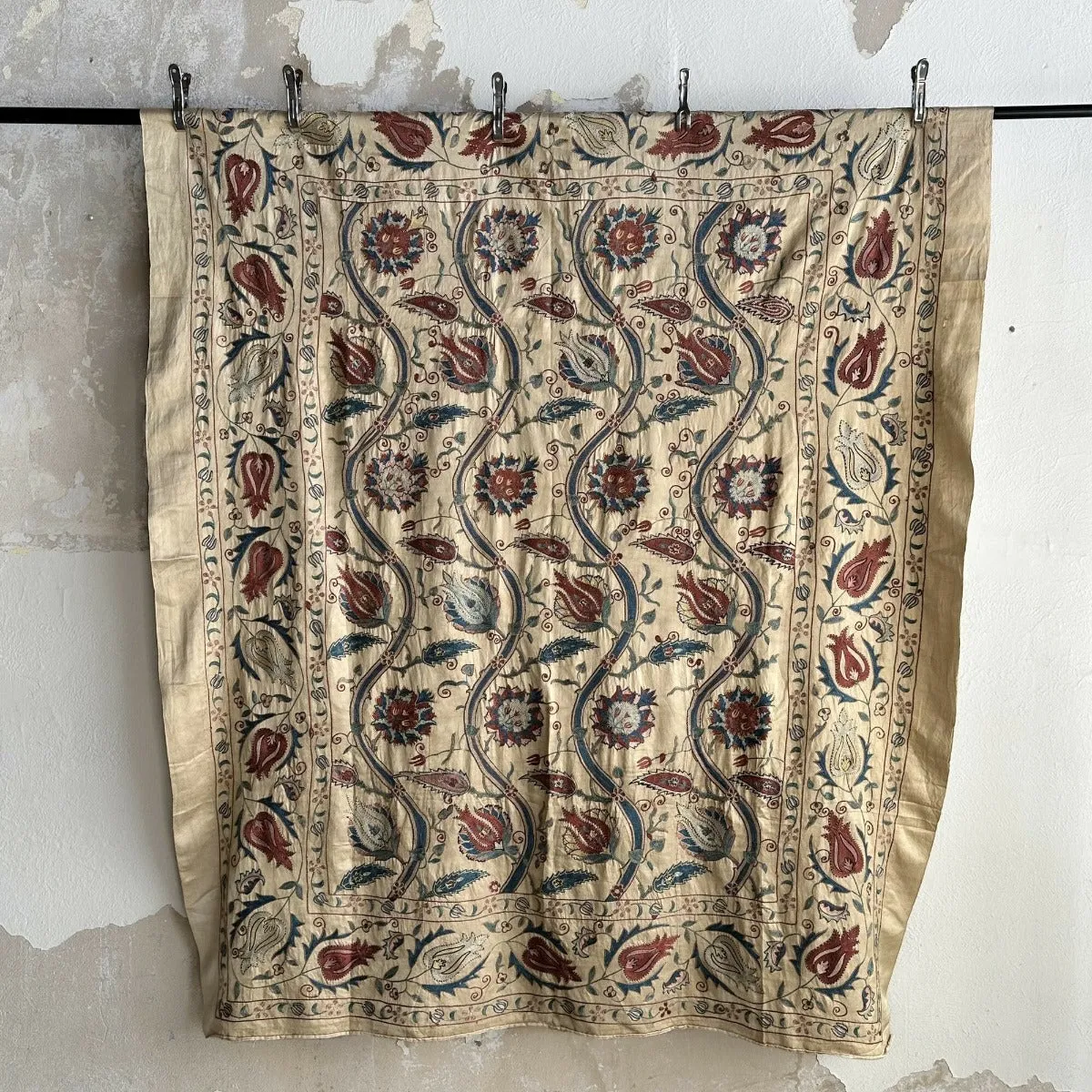 Hand Stitched All Silk Suzani (CSSU241422| 61 3/4 x 72")