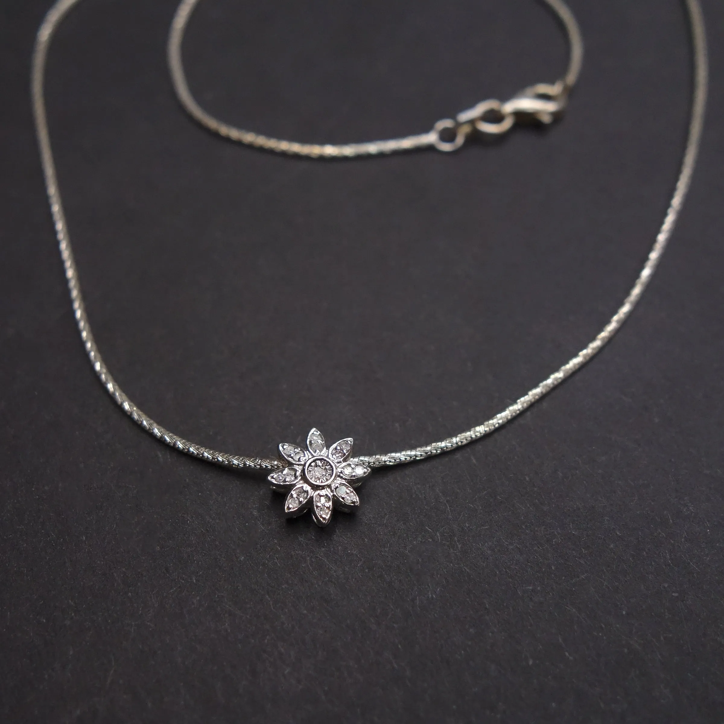 I'll Catch the Stars for You: cube cut sapphire   Herkimer diamond necklace