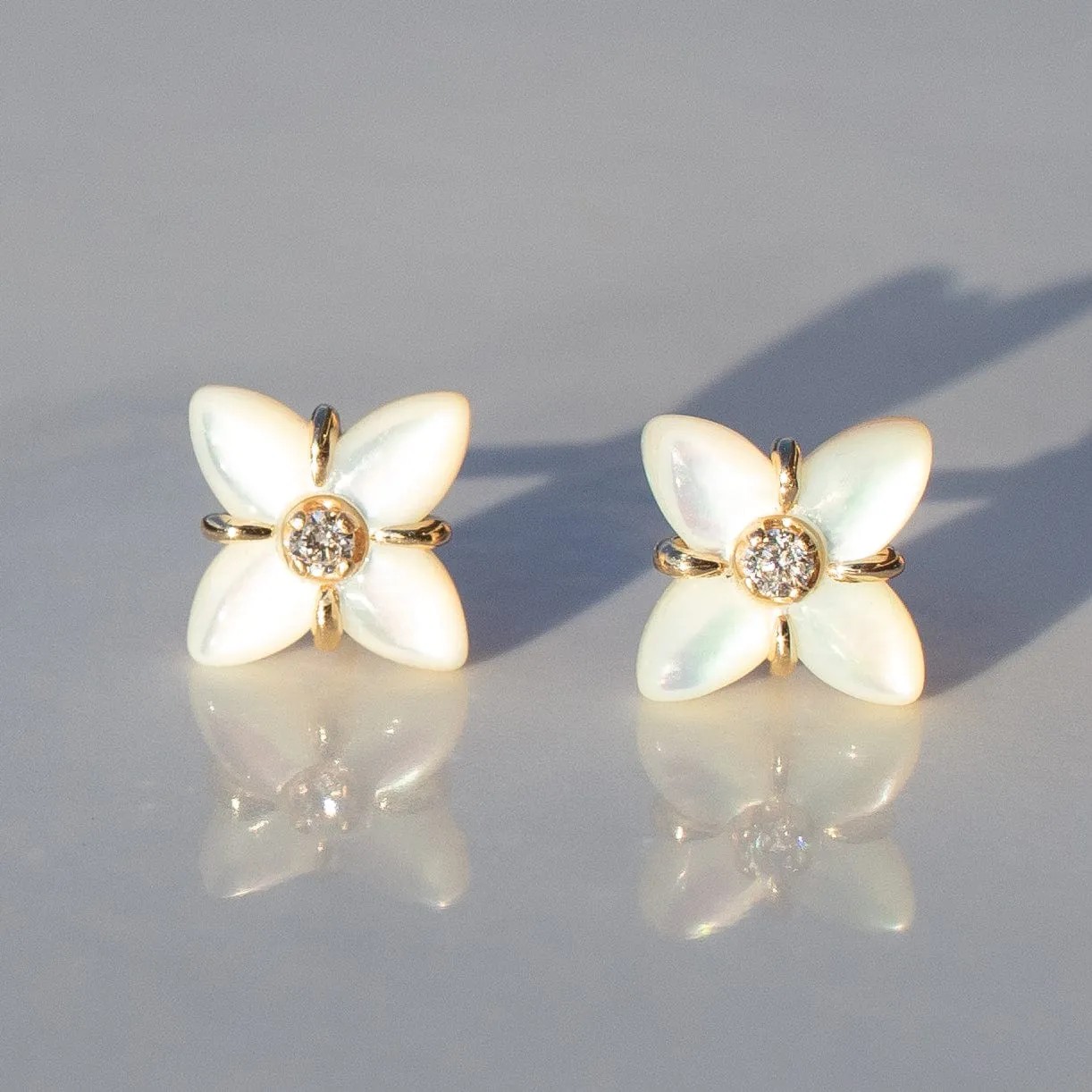 Island-Boy X Salty Girl Mother of Pearl Collab Earrings- Large