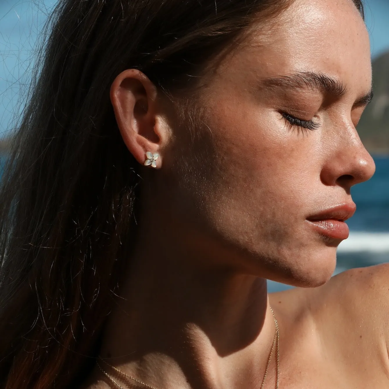 Island-Boy X Salty Girl Mother of Pearl Collab Earrings- Large