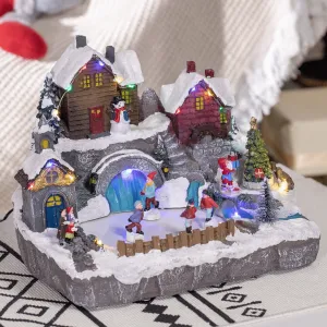 Jolly Holiday Pre Lit LED Christmas Vacation Village House Figurine