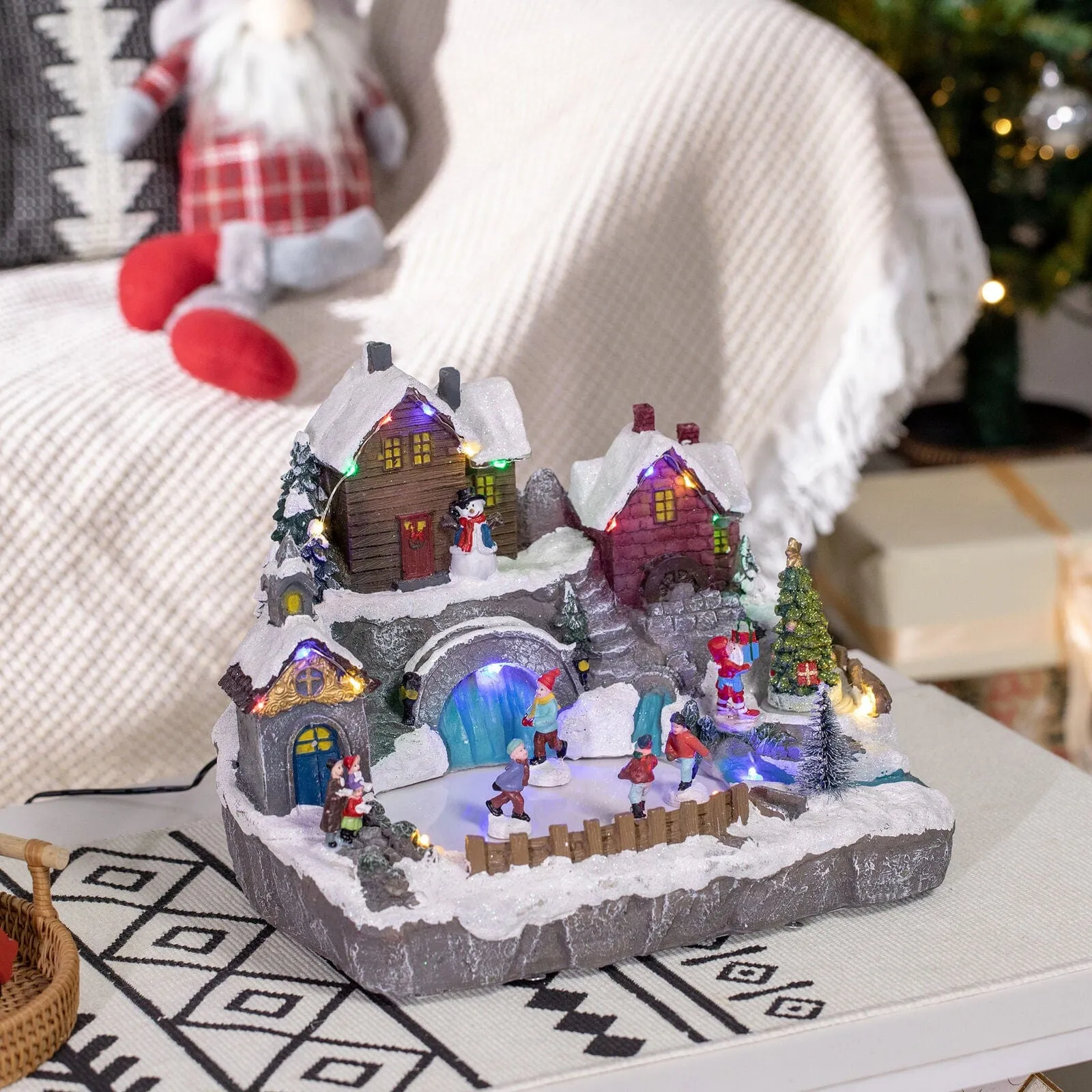 Jolly Holiday Pre Lit LED Christmas Vacation Village House Figurine