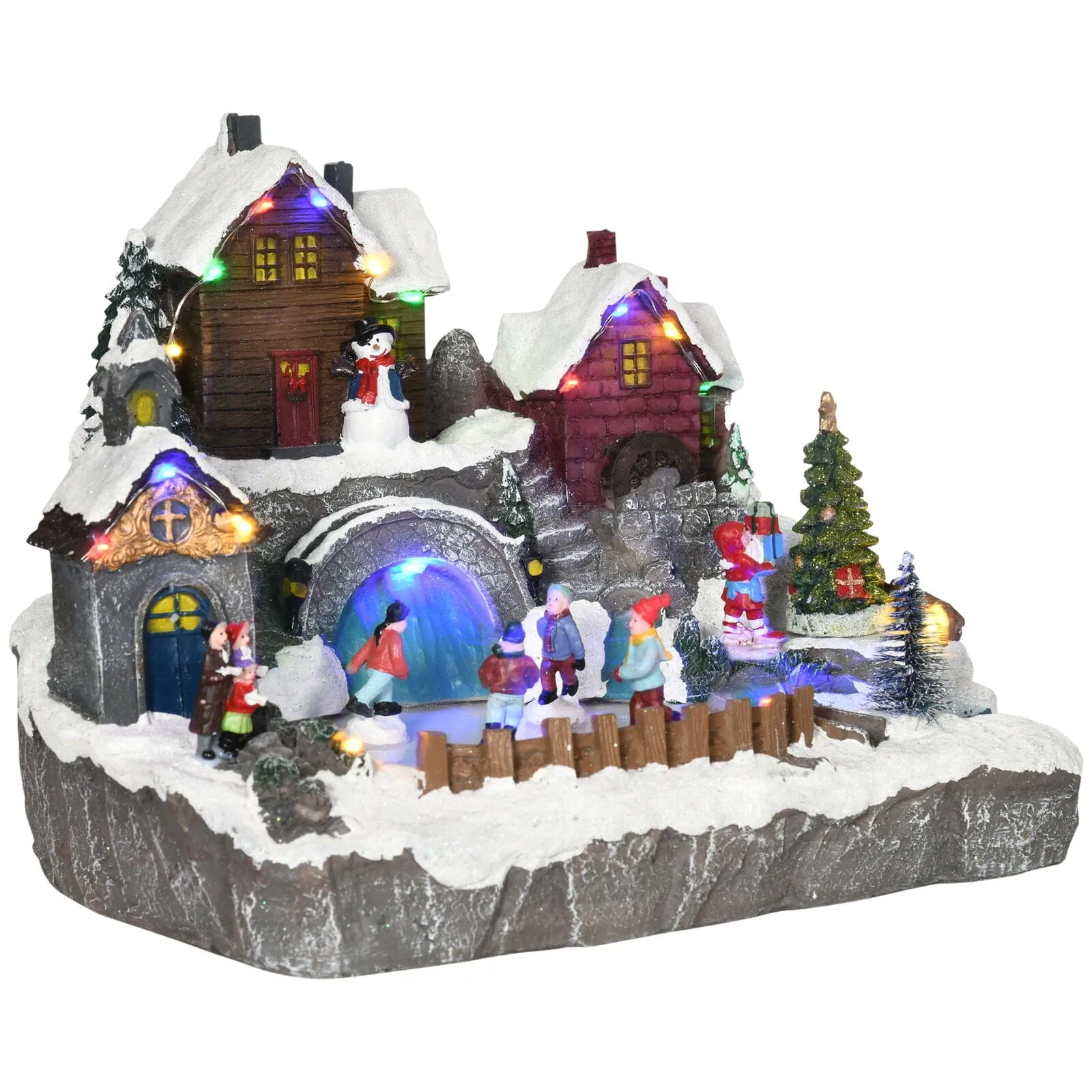 Jolly Holiday Pre Lit LED Christmas Vacation Village House Figurine