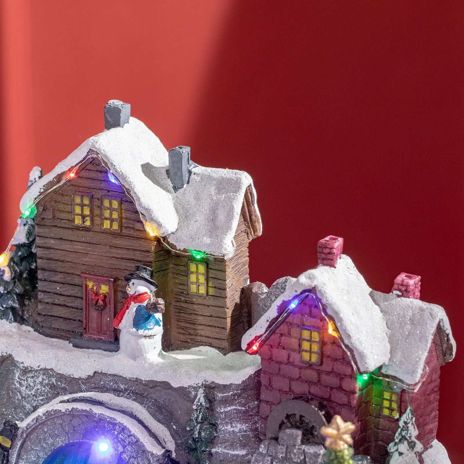 Jolly Holiday Pre Lit LED Christmas Vacation Village House Figurine