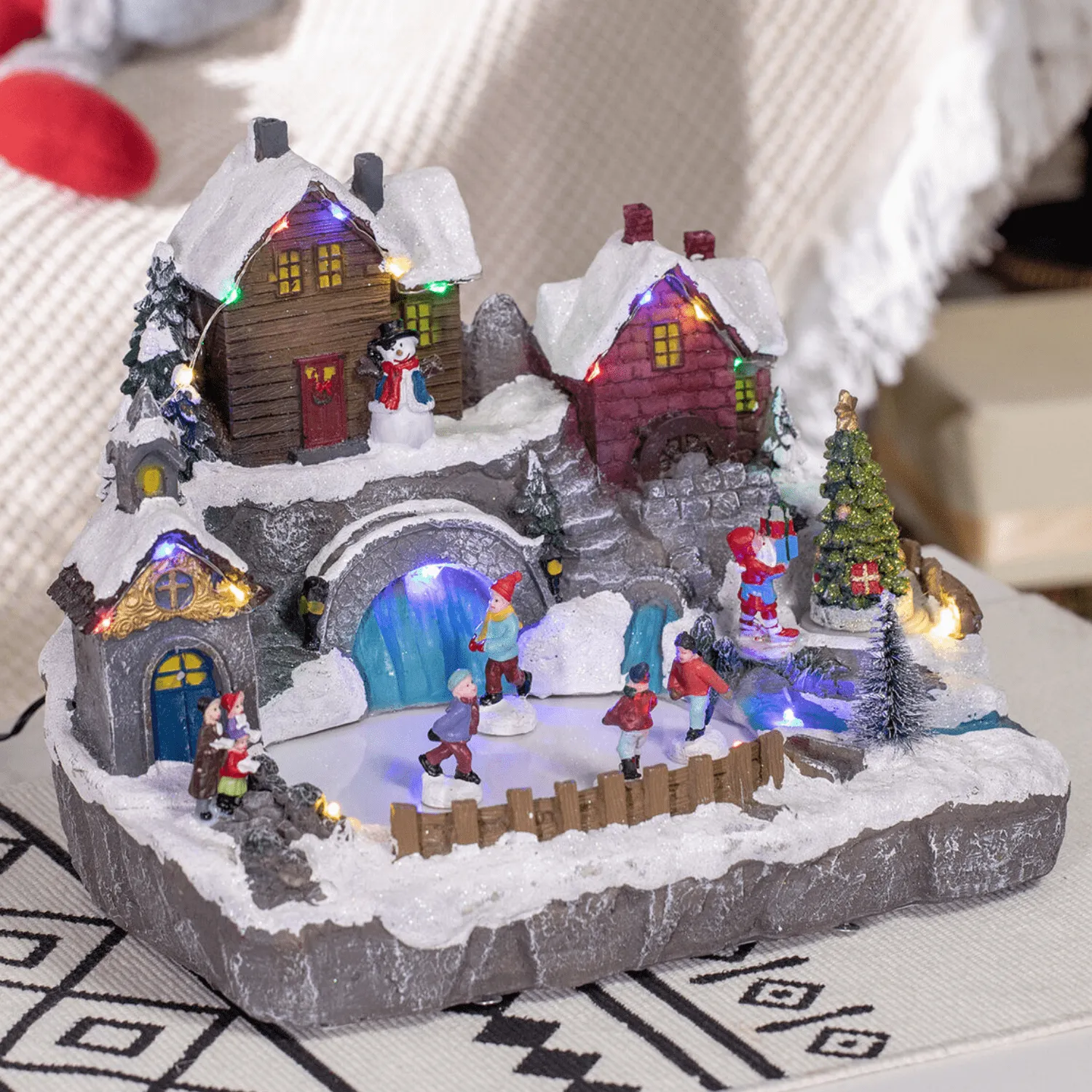 Jolly Holiday Pre Lit LED Christmas Vacation Village House Figurine