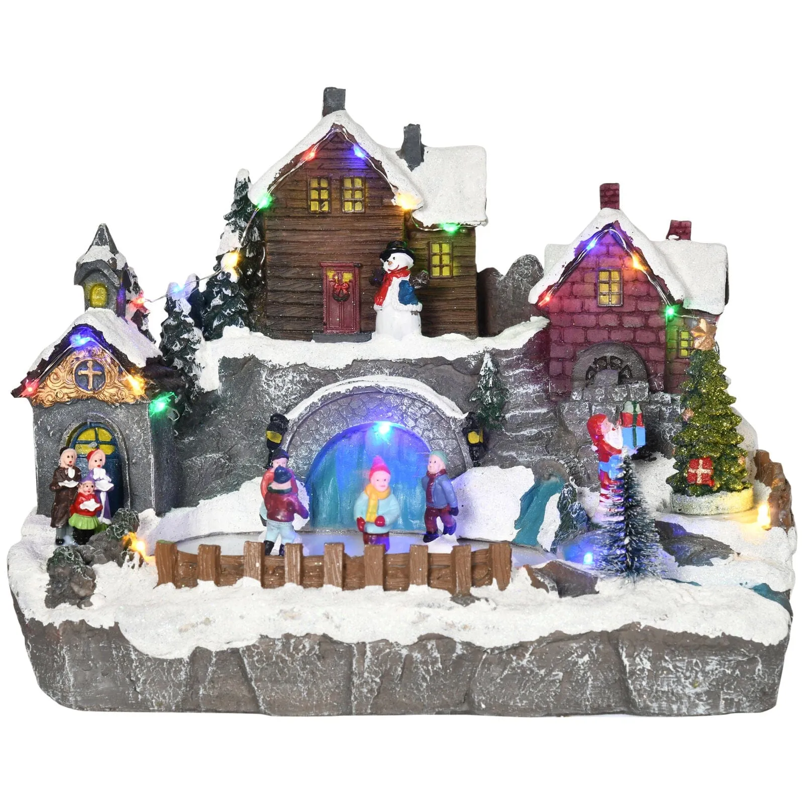 Jolly Holiday Pre Lit LED Christmas Vacation Village House Figurine
