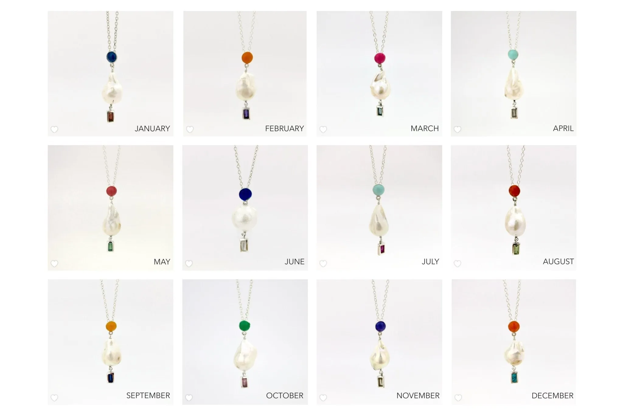 June (baroque pearl birthstone necklace)