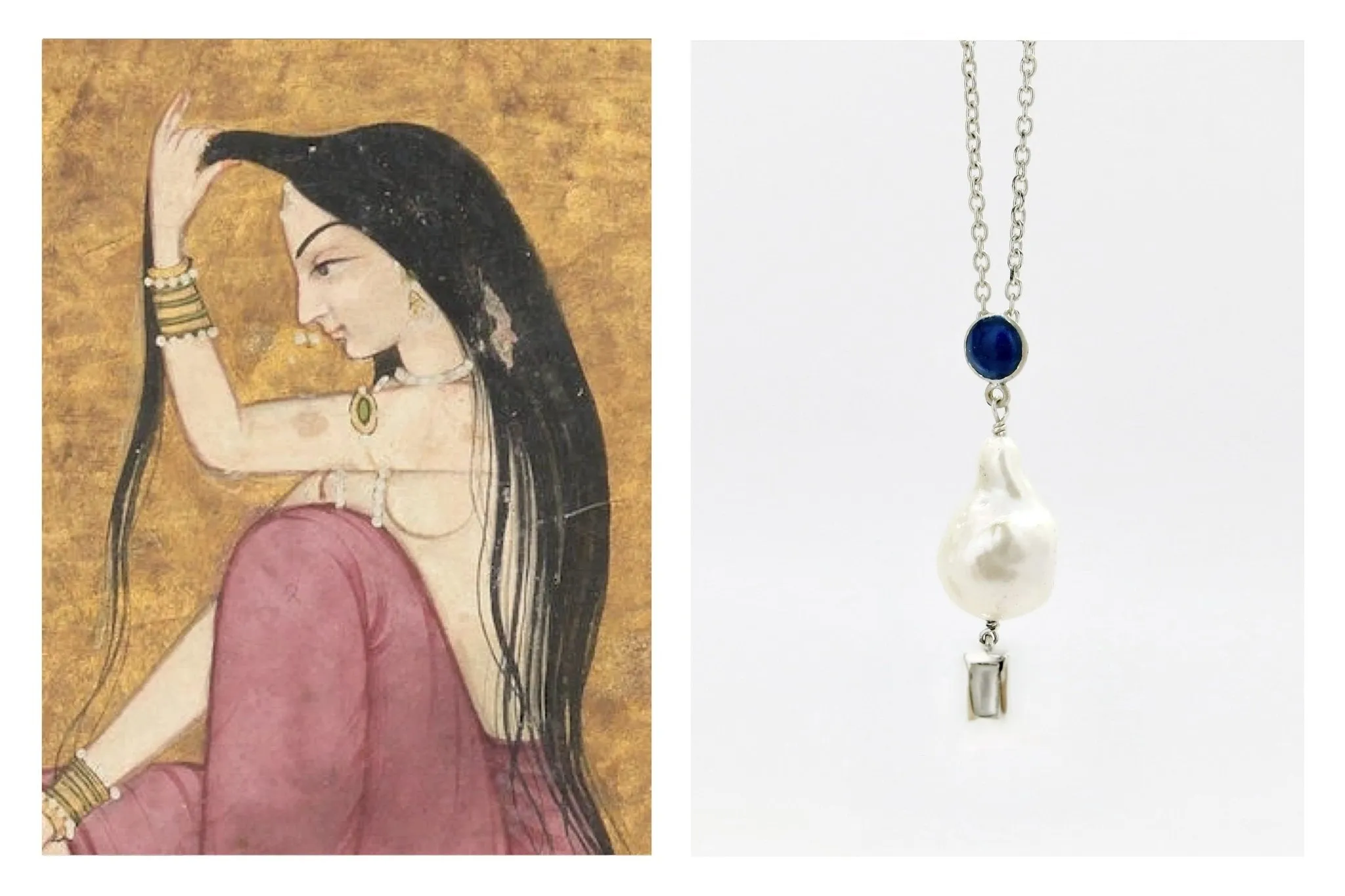June (baroque pearl birthstone necklace)