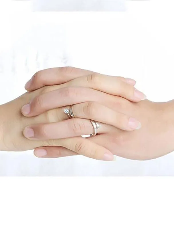 Karatcart Platinum Plated Adjustable Couple Ring