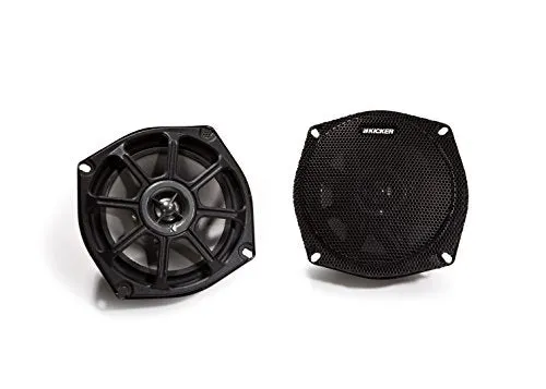 KICKER 46HDR982 5-1/4" Coaxial Speakers and 2-Channel Amplifier for Select 1998-2013 Harley-Davidson Motorcycles