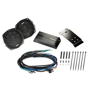 KICKER 46HDR982 5-1/4" Coaxial Speakers and 2-Channel Amplifier for Select 1998-2013 Harley-Davidson Motorcycles