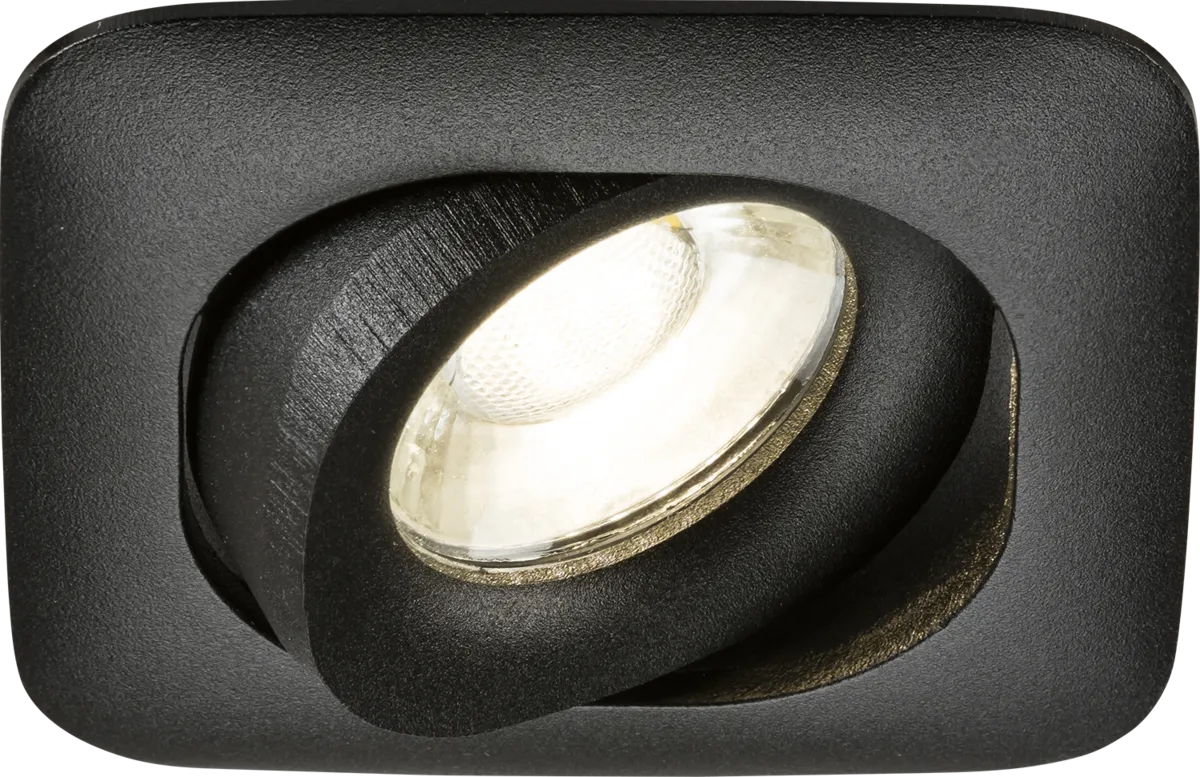 Knightsbridge ODA1TSB Odina Single Tilt Square Downlight Black