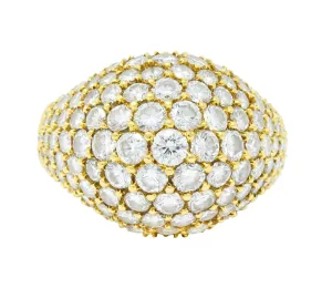Kurt Wayne Vintage 4.87 CTW Diamond 18 Karat Gold Bombay Band Ring Circa 1970's