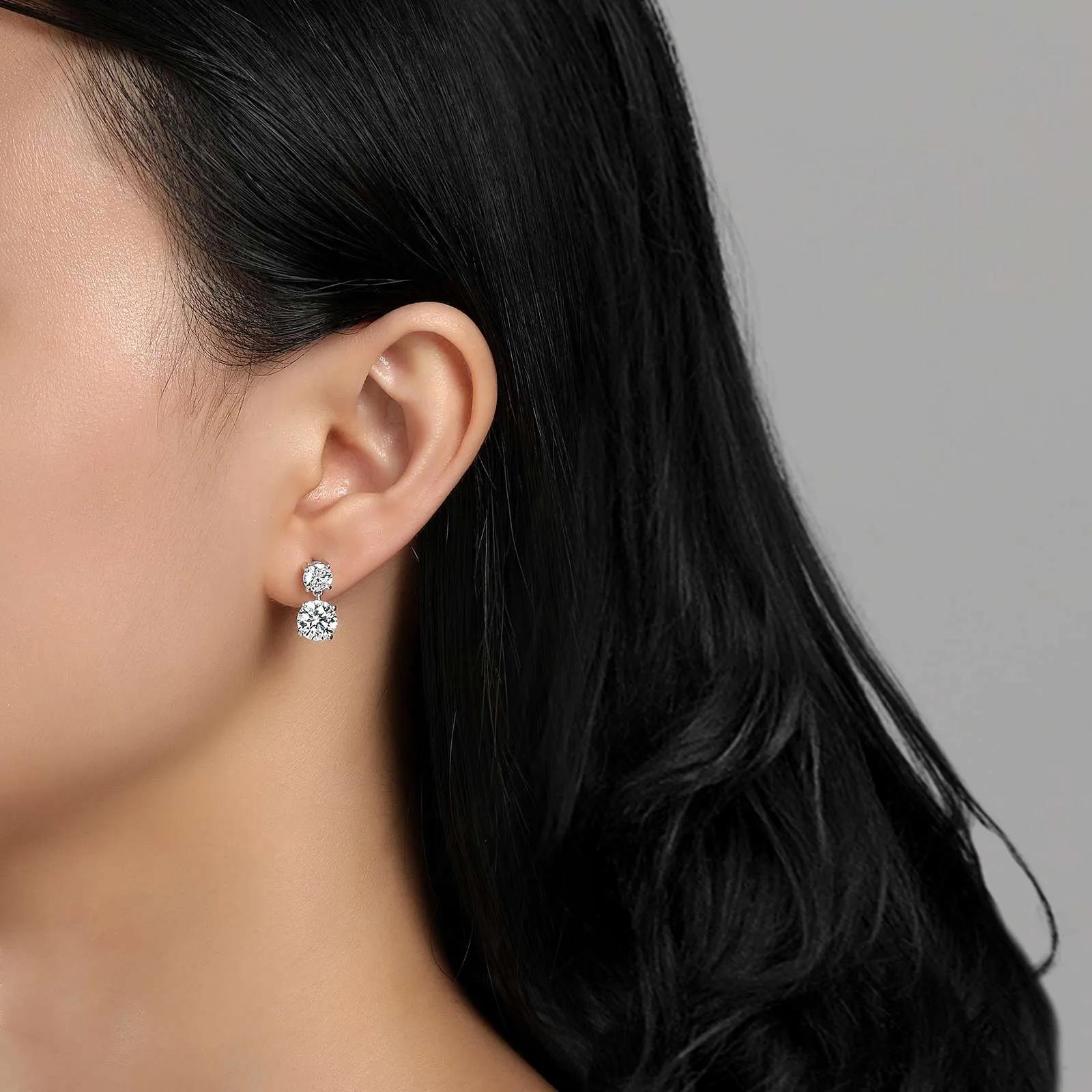 Lafonn Simulated Diamond Round Solitaire Dangle Earrings