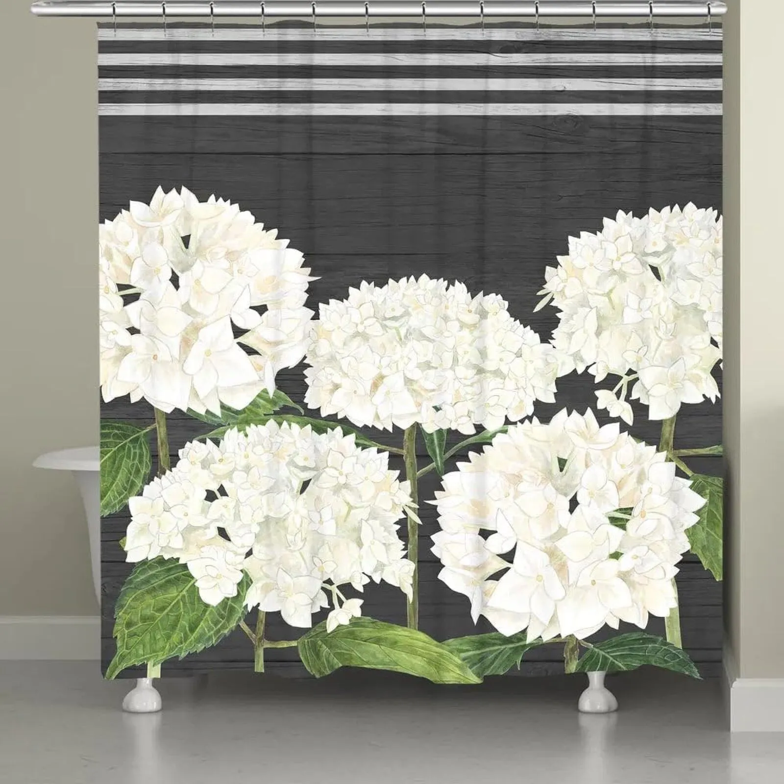 Laural Home Simple Beauty Shower Curtain 16719bfbf8394c Black Multi 71" x 72"